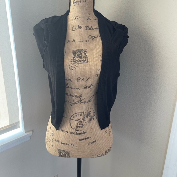 Etcetera 3 piece “tank”, shrug, and skirt. Cotton sweater material. Blac… - Picture 9 of 10